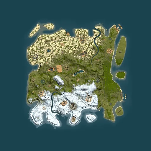 Rust map seed 1337, 4000x4000m top-down preview