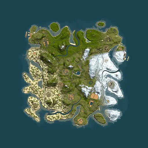 Rust map seed 1337, 4000x4000m top-down preview