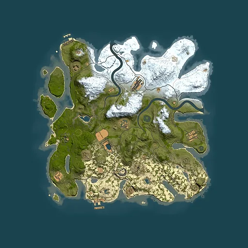Rust map seed 1337, 4000x4000m top-down preview