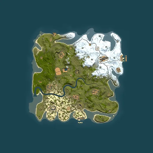 Rust map seed 1337, 3750x3750m top-down preview