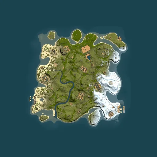 Rust map seed 1337, 3350x3350m top-down preview