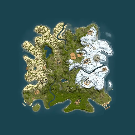 Rust map seed 1765651650, 3850x3850m top-down preview