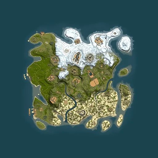 Rust map seed 1371930556, 3500x3500m top-down preview