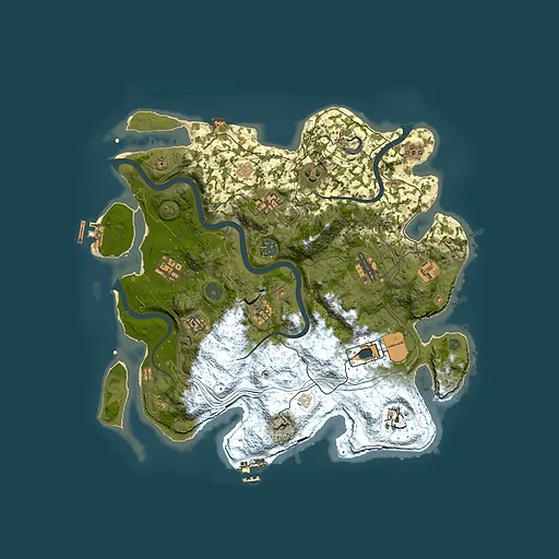 Rust map seed 1337, 3800x3800m top-down preview