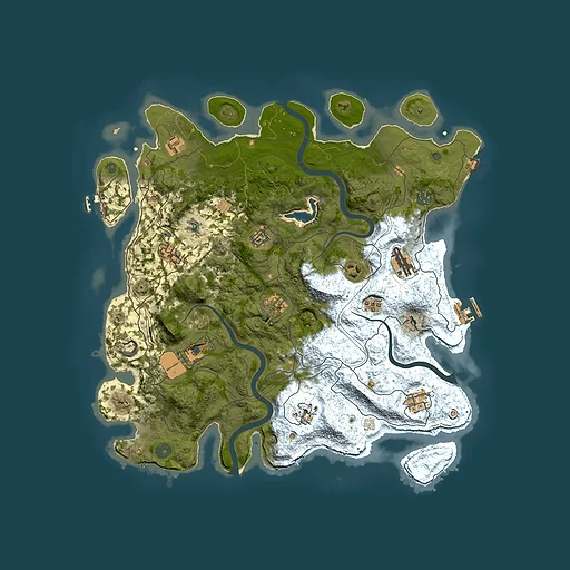 Rust map seed 0, 4250x4250m top-down preview