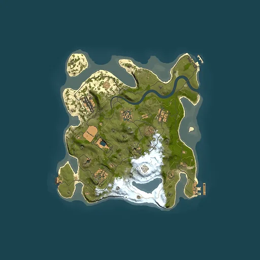 Rust map seed 1337, 3000x3000m top-down preview