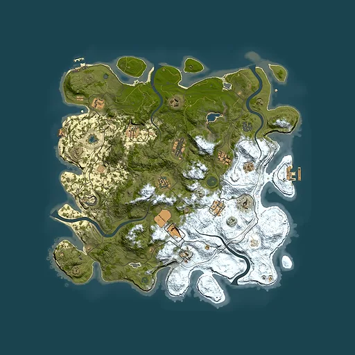 Rust map seed 0, 4250x4250m top-down preview
