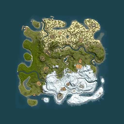 Rust map seed 0, 4250x4250m top-down preview