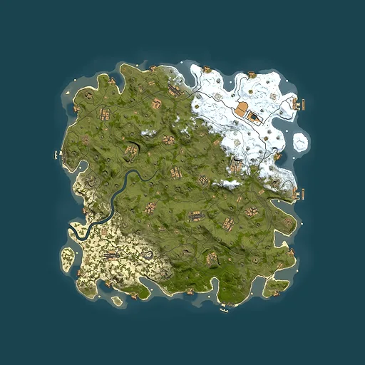Rust map seed 1337, 5000x5000m top-down preview