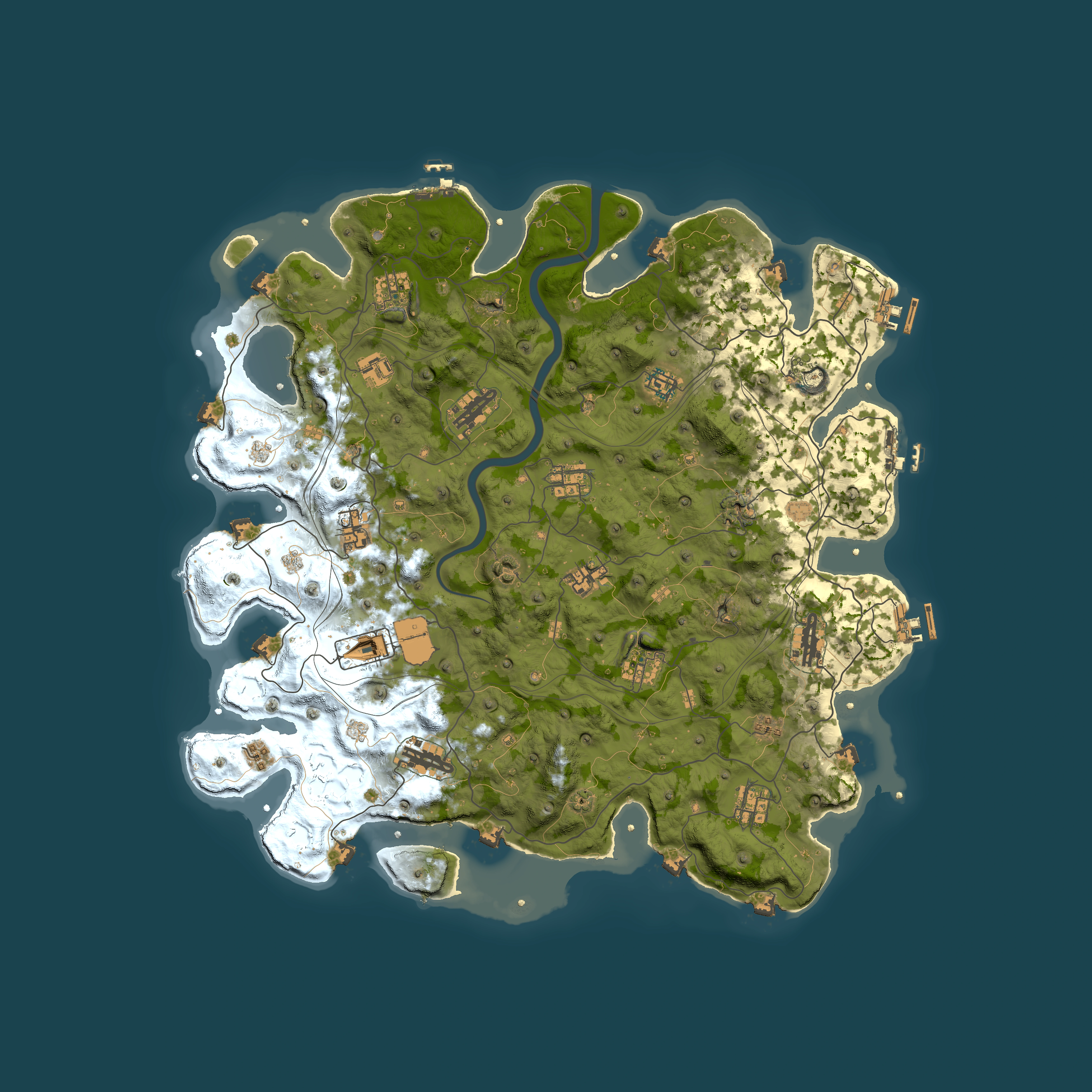 Full top-down render of Rust map seed 1337, 4500x4500m