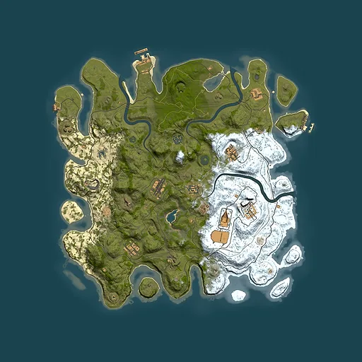 Rust map seed 1440274916, 4250x4250m top-down preview