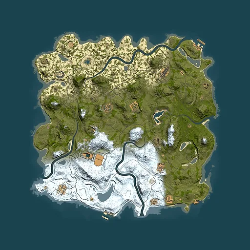 Rust map seed 1337, 4500x4500m top-down preview