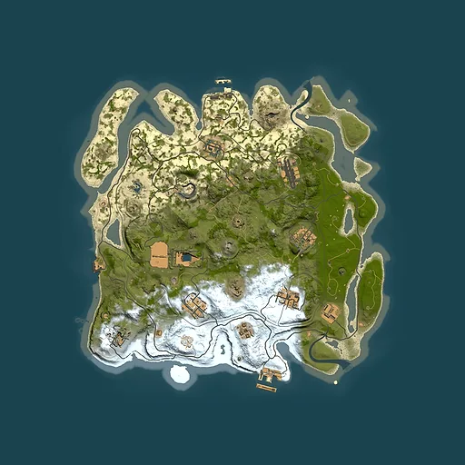 Rust map seed 1337, 3500x3500m top-down preview