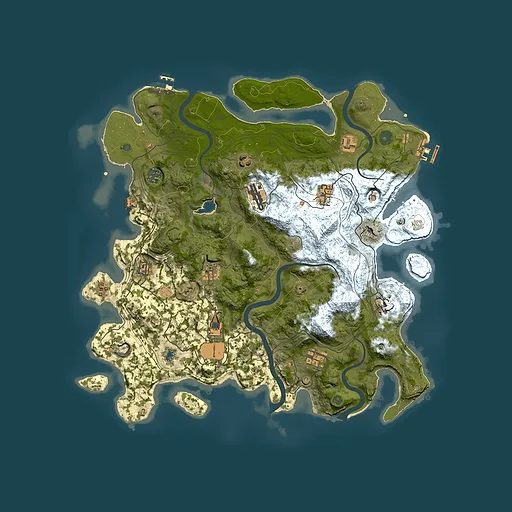Rust map seed 1337, 4250x4250m top-down preview