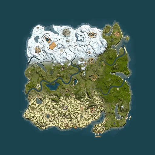 Rust map seed 2684, 4250x4250m top-down preview