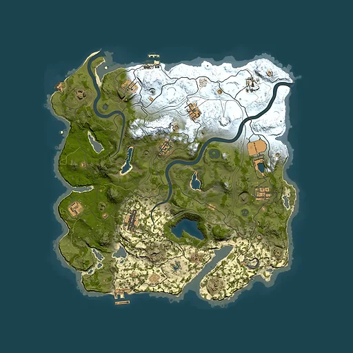 Rust map seed 804233491, 3750x3750m top-down preview