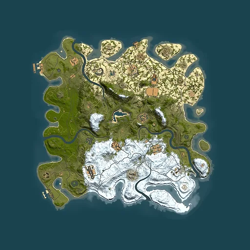 Rust map seed 0, 4250x4250m top-down preview