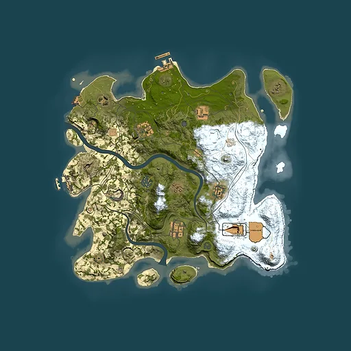 Rust map seed 1337, 3500x3500m top-down preview