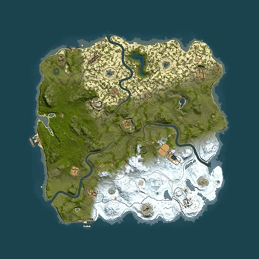Rust map seed 90101540, 4500x4500m top-down preview