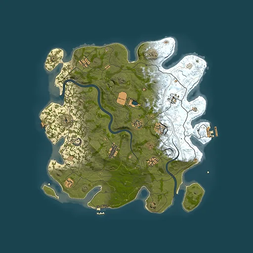 Rust map seed 1337, 4000x4000m top-down preview