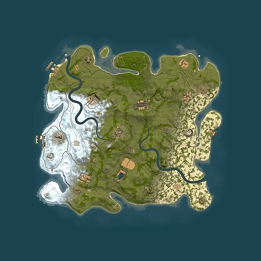 Rust map seed 1337, 4000x4000m top-down preview