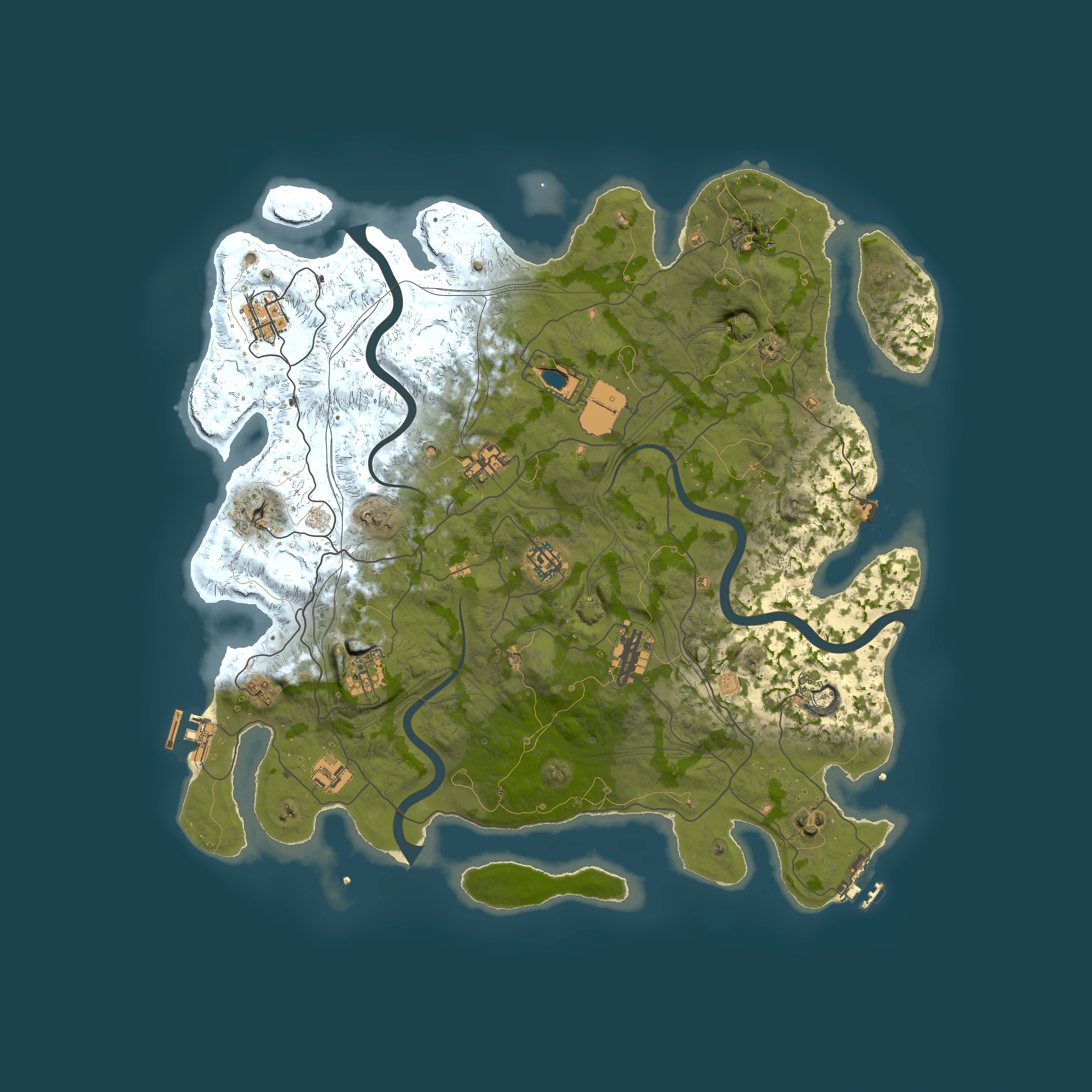 Full top-down render of Rust map seed 1112022, 4250x4250m