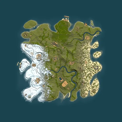 Rust map seed 1337, 4000x4000m top-down preview