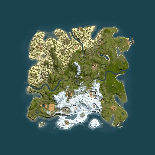 Rust map seed 1337, 4000x4000m top-down preview