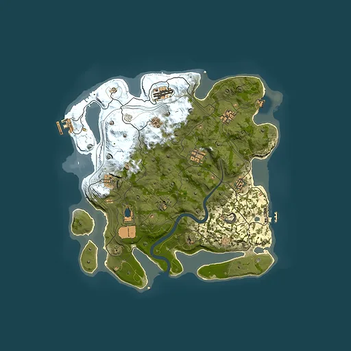 Rust map seed 1337, 3750x3750m top-down preview