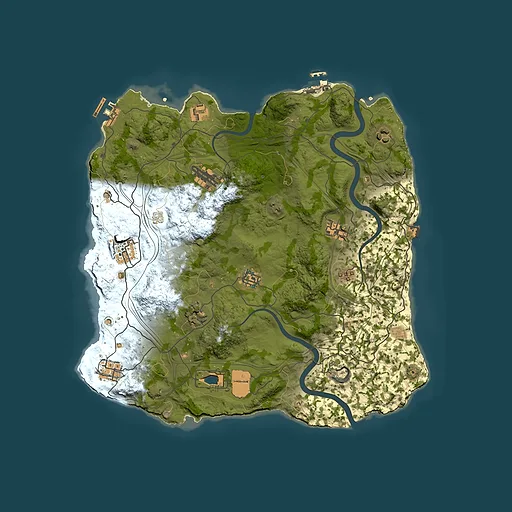 Rust map seed 1337, 3750x3750m top-down preview