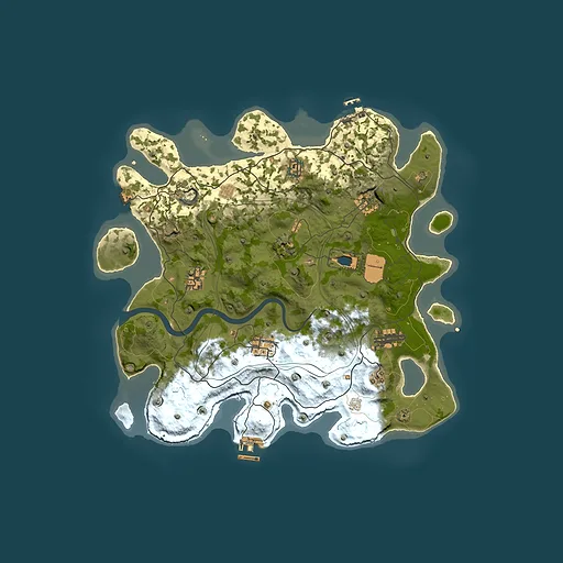 Rust map seed 1337, 3750x3750m top-down preview