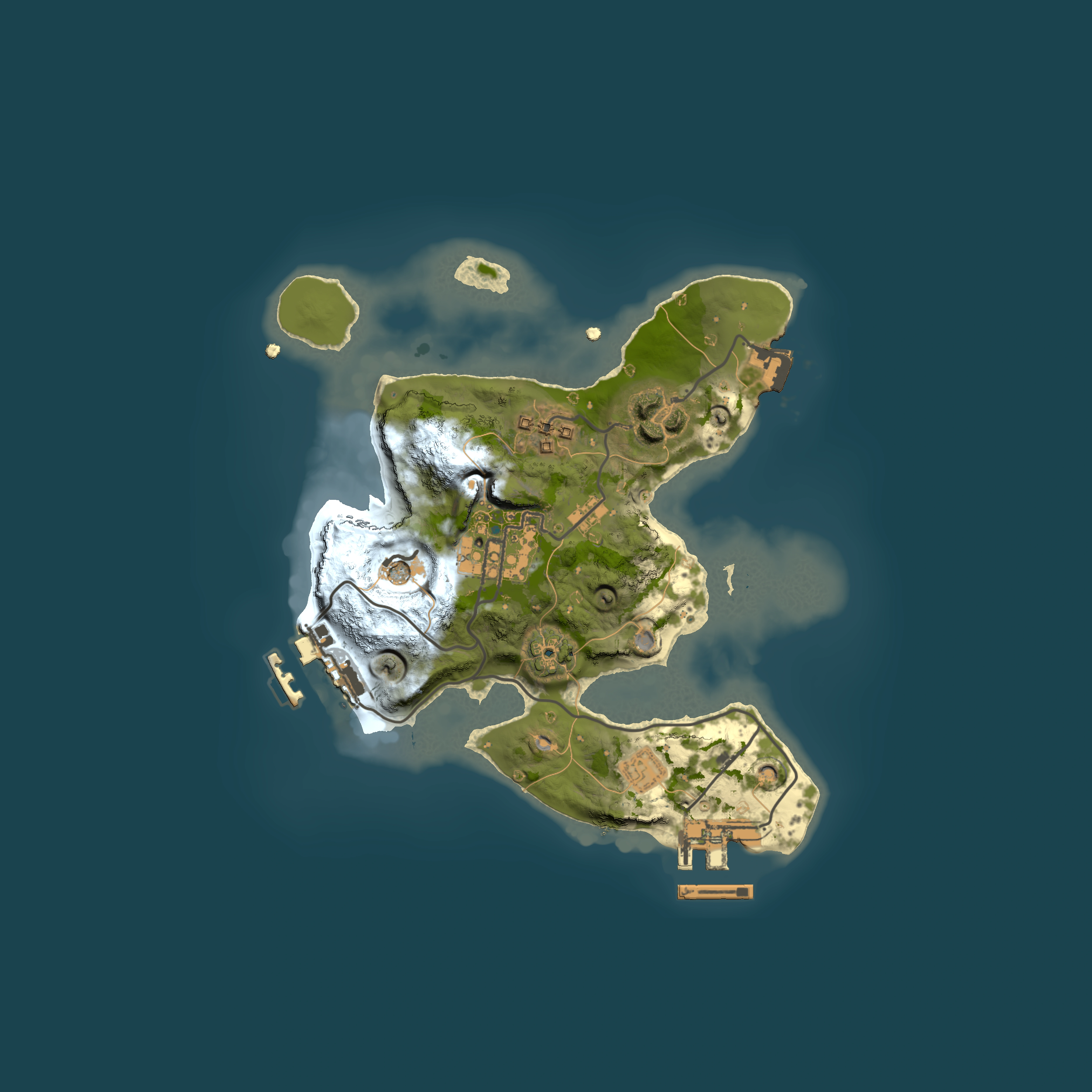 Full top-down render of Rust map seed 1063938307, 2000x2000m