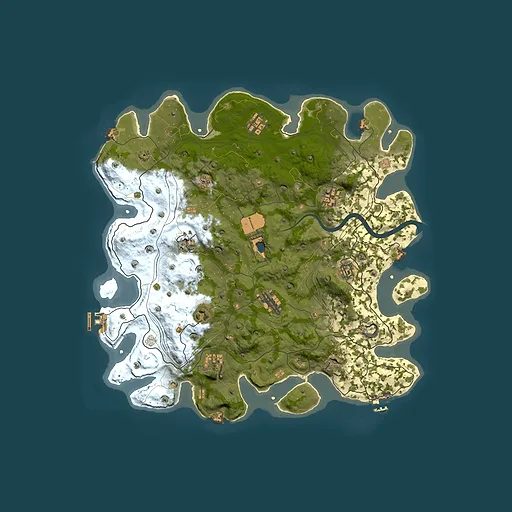 Rust map seed 1337, 4100x4100m top-down preview