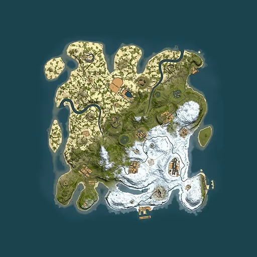 Rust map seed 1246674645, 3500x3500m top-down preview