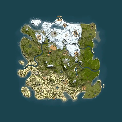 Rust map seed 26629222, 4050x4050m top-down preview
