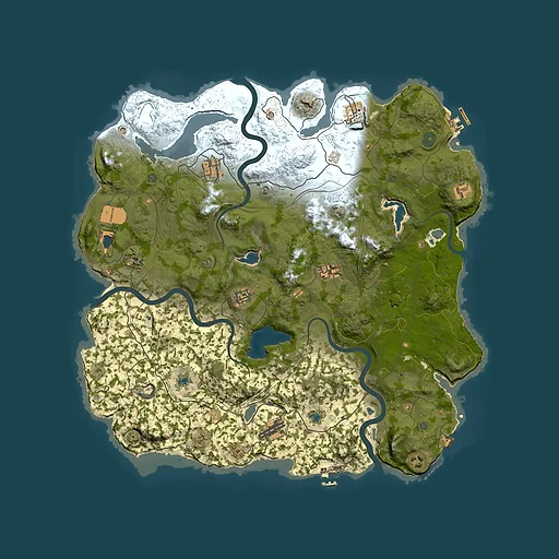 Rust map seed 1309257547, 4500x4500m top-down preview