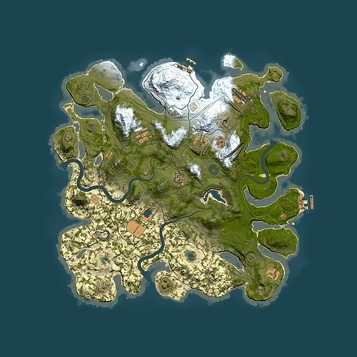 Rust map seed 1337, 4000x4000m top-down preview
