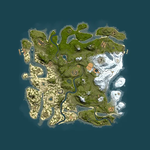 Rust map seed 1337, 4000x4000m top-down preview
