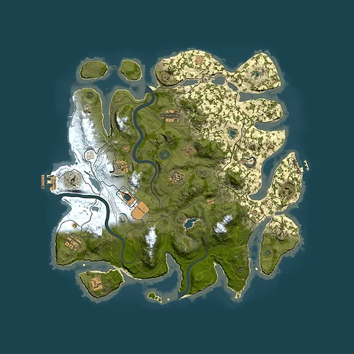 Rust map seed 1337, 4000x4000m top-down preview
