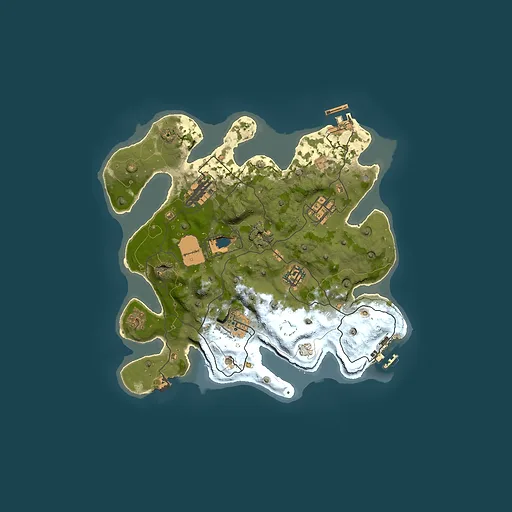 Rust map seed 1337, 3000x3000m top-down preview