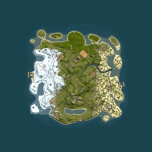 Rust map seed 1337, 3750x3750m top-down preview