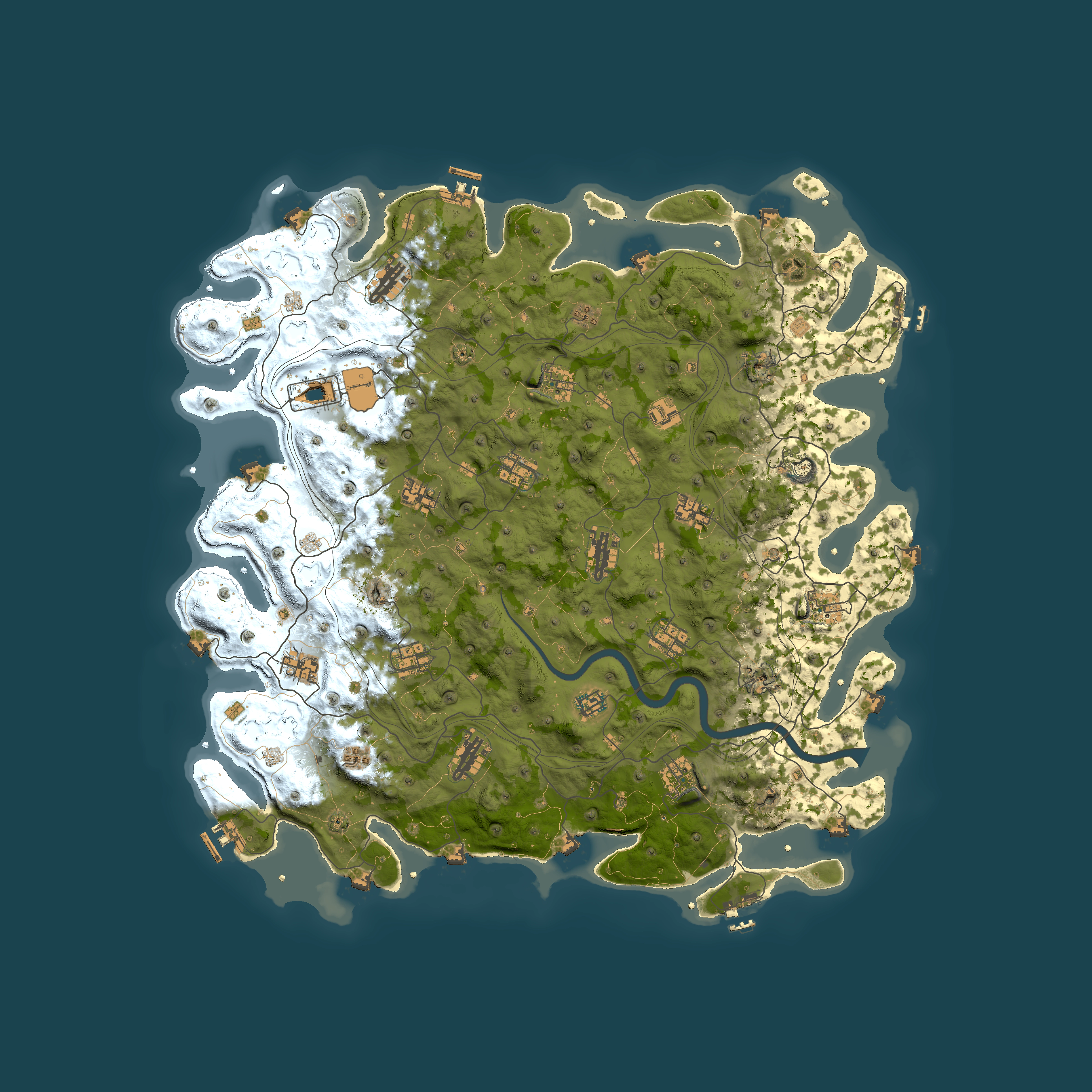 Full top-down render of Rust map seed 1719284889, 5000x5000m