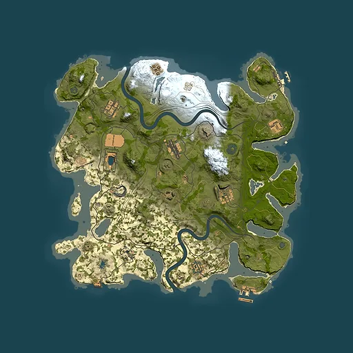 Rust map seed 2102826961, 3750x3750m top-down preview