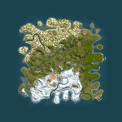 Rust map seed 0, 4250x4250m top-down preview
