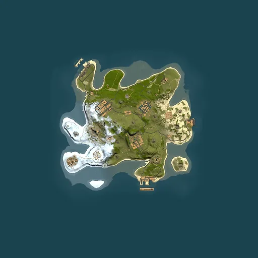 Rust map seed 1337, 2500x2500m top-down preview