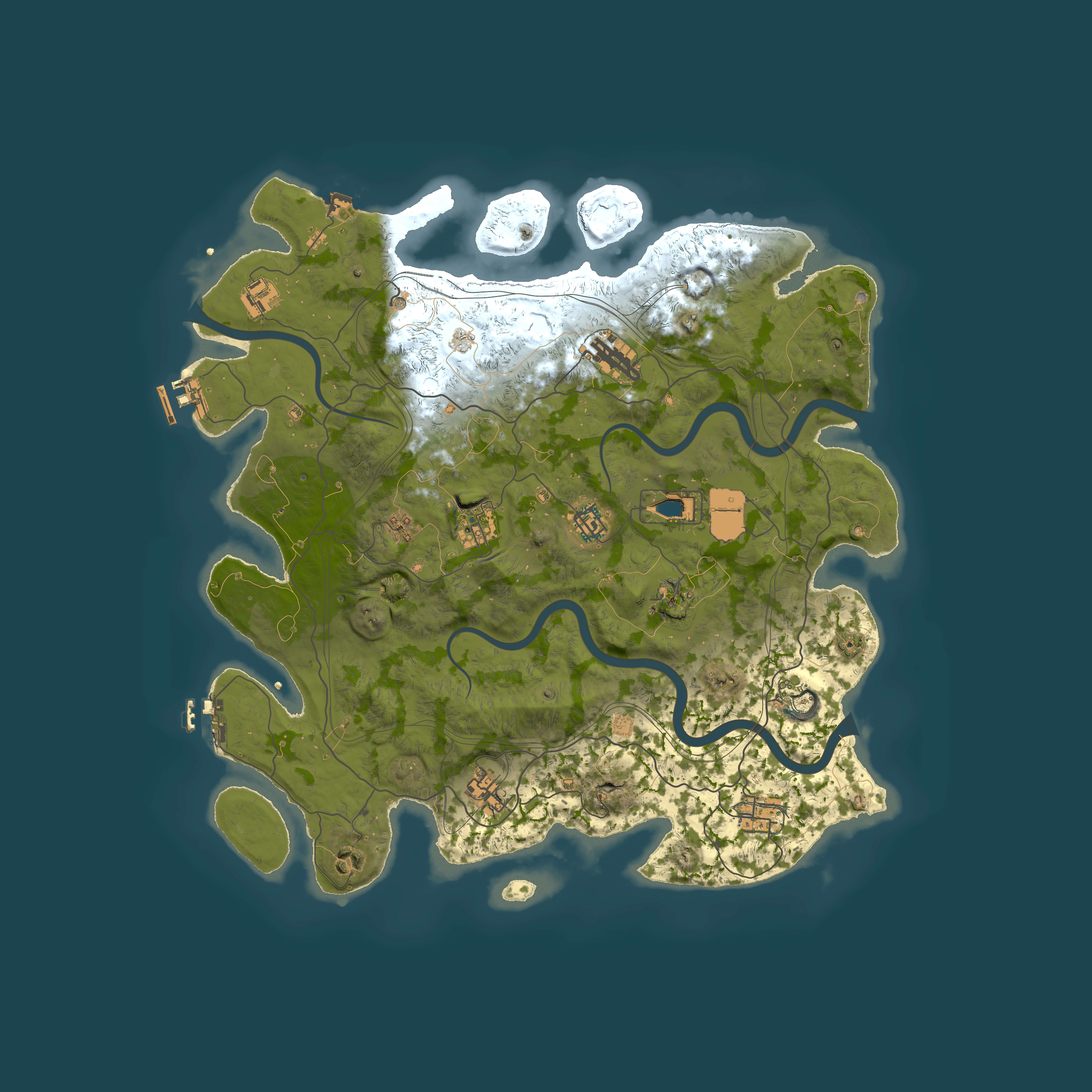 Full top-down render of Rust map seed 1112022, 4250x4250m