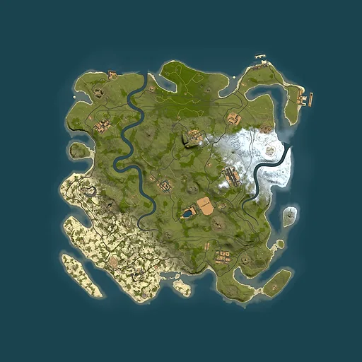 Rust map seed 1337, 4000x4000m top-down preview