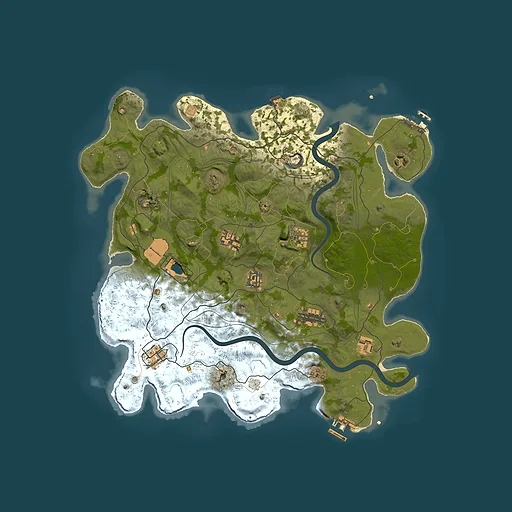 Rust map seed 1337, 4000x4000m top-down preview