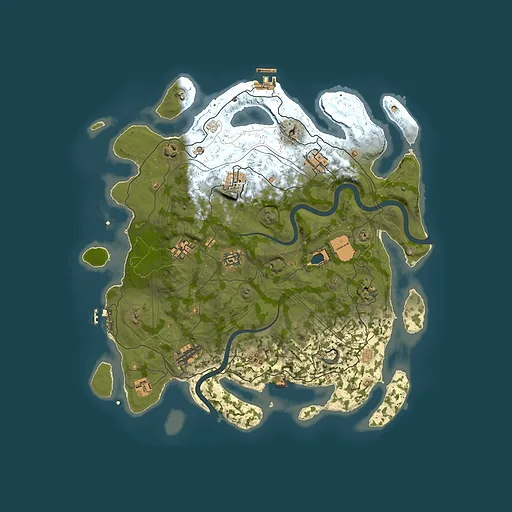 Rust map seed 1337, 4000x4000m top-down preview