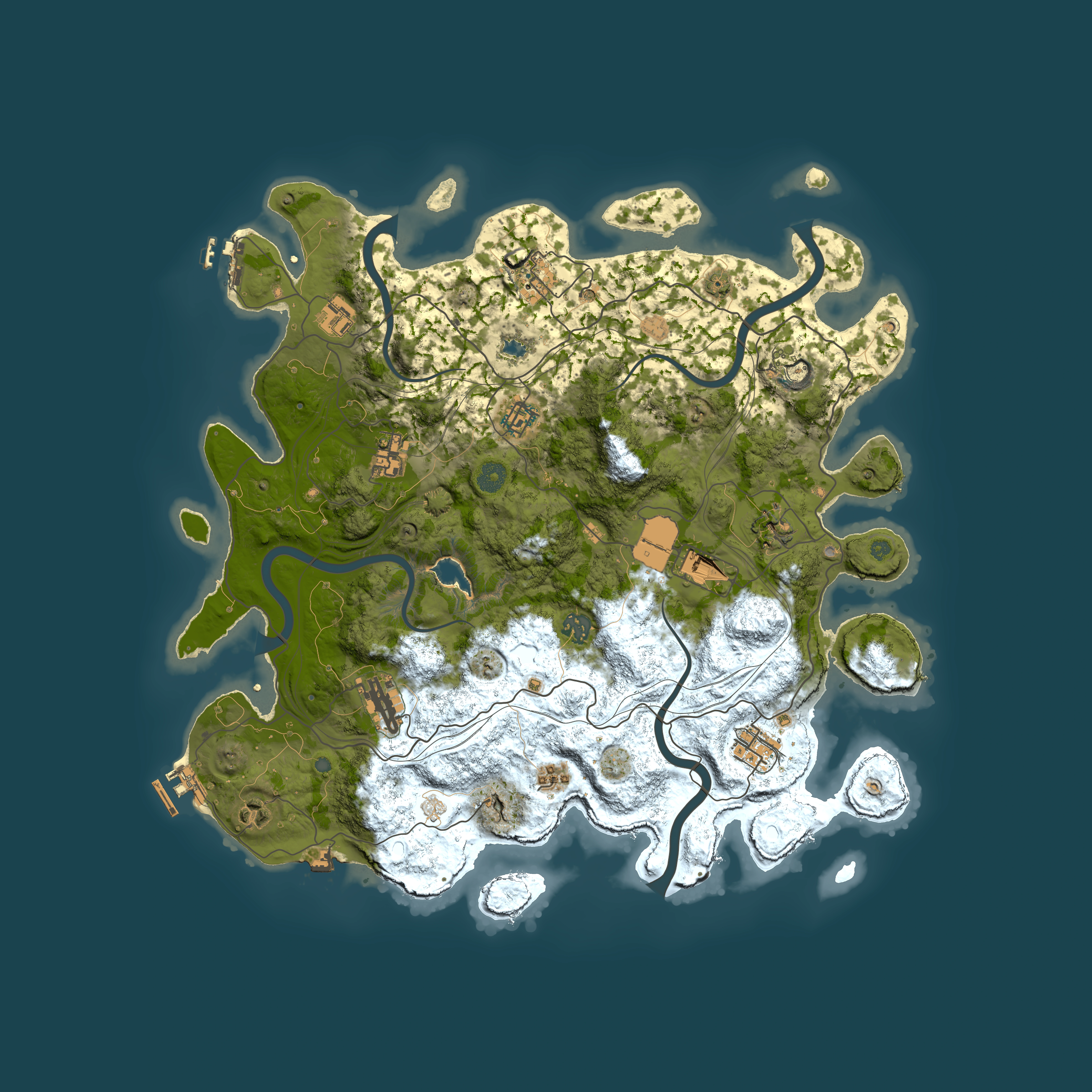 Full top-down render of Rust map seed 287590136, 4250x4250m
